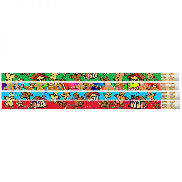 Musgrave Pencil Company Gingerbread Man & Candyland Pencil, Pack of 12