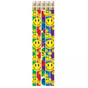 Musgrave Pencil Company Happy Face Assorted Motivational Pencils, 12/pkg