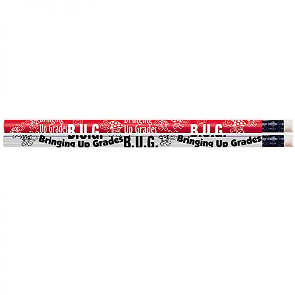 Musgrave Pencil Company B.U.G. (Bringing Up Grades) Motivational Pencils, 12/pkg
