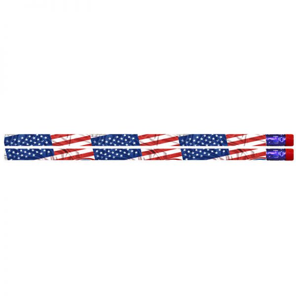 Musgrave Pencil Company Flags & Fireworks Pencil, Pack of 12