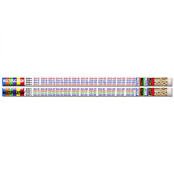 Musgrave Pencil Company Multiplication Tables Motivational Pencils, 12/pkg