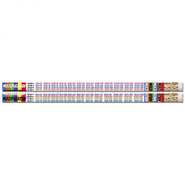Musgrave Pencil Company Multiplication Tables Motivational Pencils, Pack of 144