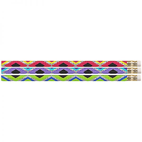 Musgrave Pencil Company Geometric Glitz Motivational Pencil, Pack of 12