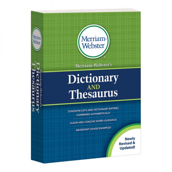 Merriam-Webster Merriam-Webster's Dictionary and Thesaurus, Mass-Market Paperback, 2020 Copyright