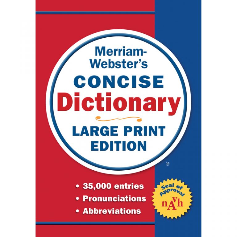 Merriam-Webster Merriam-Webster's Concise Dictionary, Large Print Ed.