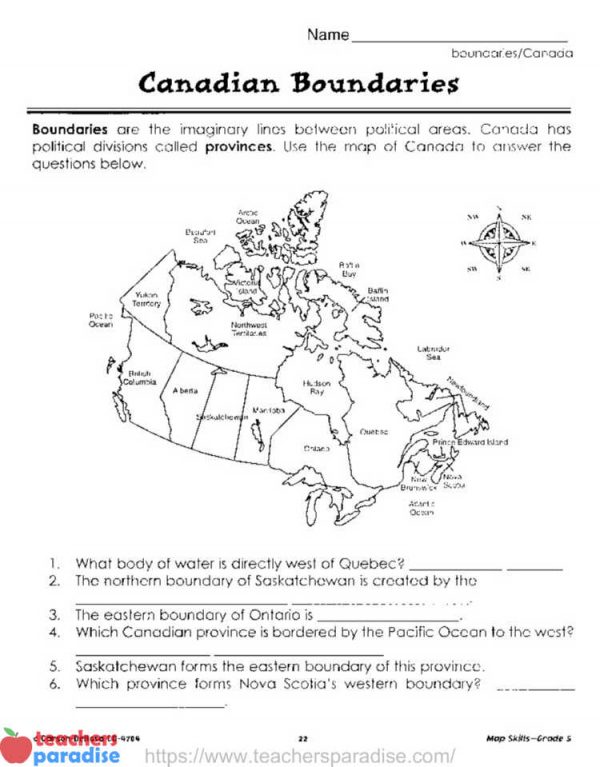 Map Skills for Grade 5 Social Studies by Carson Dellosa CD4704