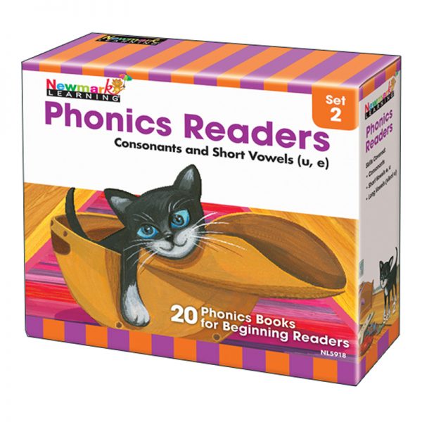 Newmark Learning Phonics Boxed Readers Set 2: Consonants and Short Vowels (u, e)