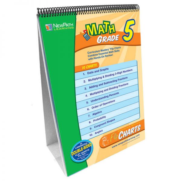 NewPath Learning Math Skills Curriculum Mastery® Flip Chart Set, Grade 5