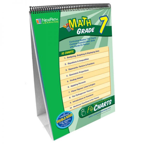 NewPath Learning Math Skills Curriculum Mastery® Flip Chart, 10 Pages, Grade 7