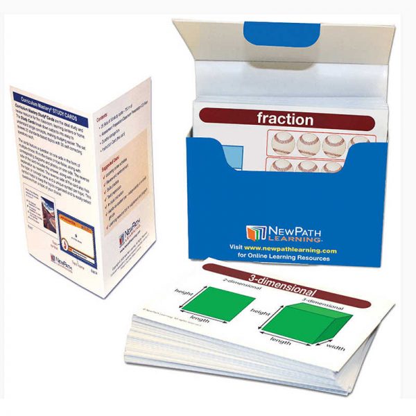 NewPath Learning Math Vocabulary Flash Cards, Grades 3-5
