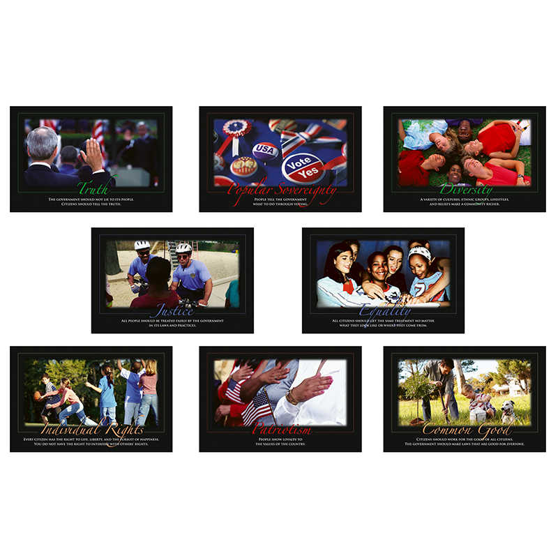 North Star Teacher Resources Core Democratic Values Bulletin Board Set