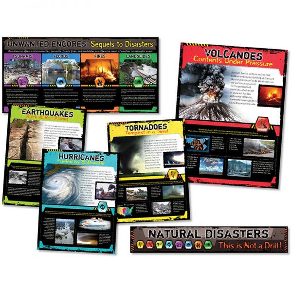 North Star Teacher Resources Natural Disasters Bulletin Board Set, Set of 6