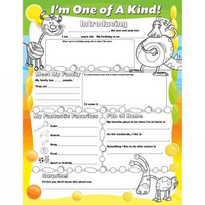 North Star Teacher Resources Fill Me In: I'm One of A Kind!, Pack of 32