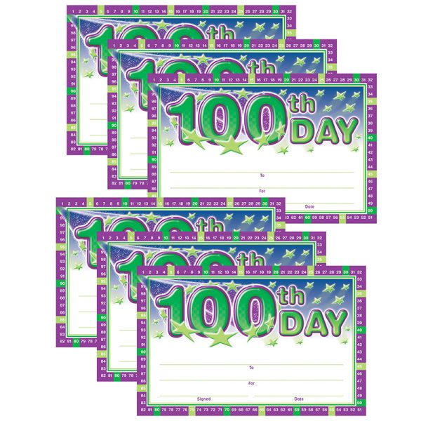 Anytime Awards 100th Day Anytime Awards, 36 Per Pack, 6 Packs
