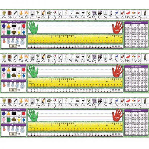 North Star Teacher Resources Modern Manuscript Primary Desk Plates, 19" x 5", 36 Per Pack, 3 Packs