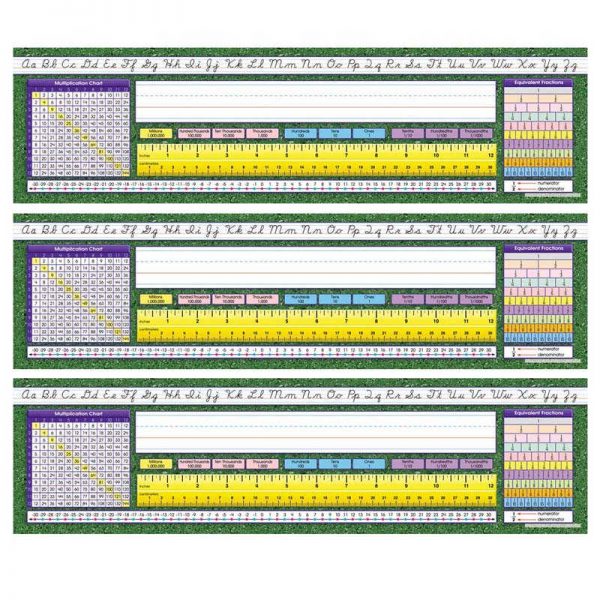 North Star Teacher Resources Modern Cursive Intermediate Desk Plates, 19" x 5", 36 Per Pack, 3 Packs
