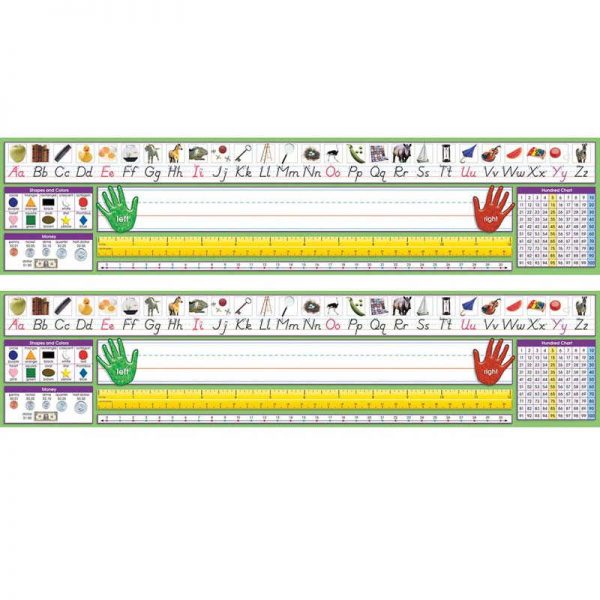North Star Teacher Resources Adhesive Primary Modern Manuscript Desk Plates, 17.5" x 4", 36 Per Pack, 2 Packs