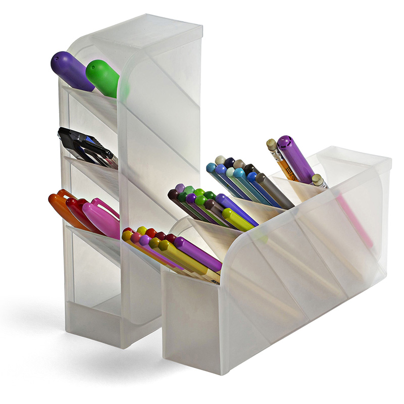Officemate Pen Holder, 4 Compartments, 2 Per Pack, 2 Packs