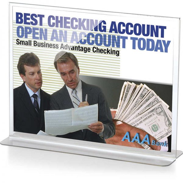 Officemate® Upright Sign Holder, Horizontal