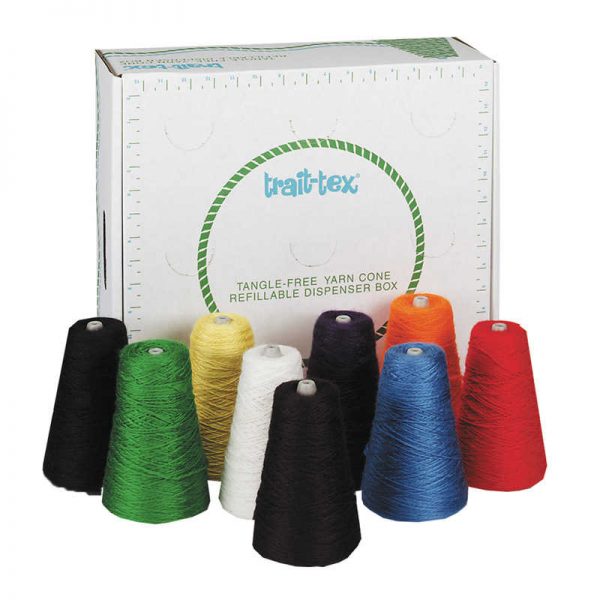 Trait-tex® 2-Ply Standard Weight Yarn Dispenser, Bright Colors, 8 oz., 9 Cones