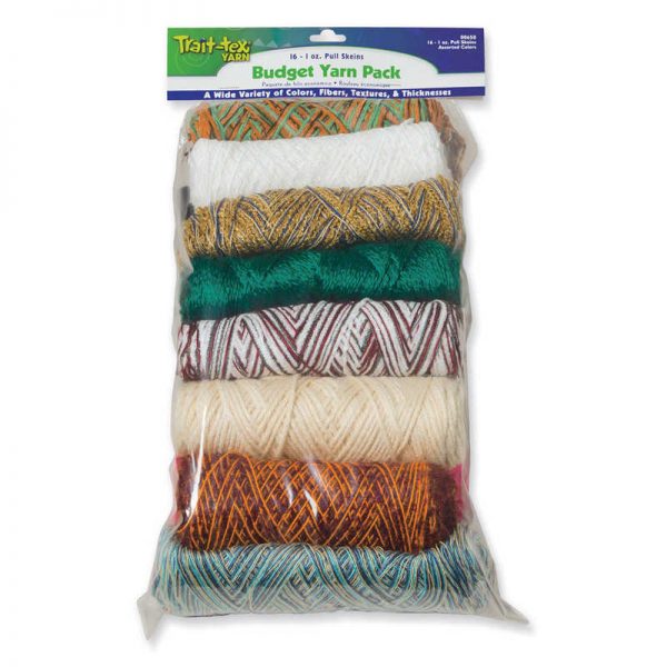 Trait-tex® Budget Yarn Pack, Assorted Colors, 16 oz., 16 Skeins