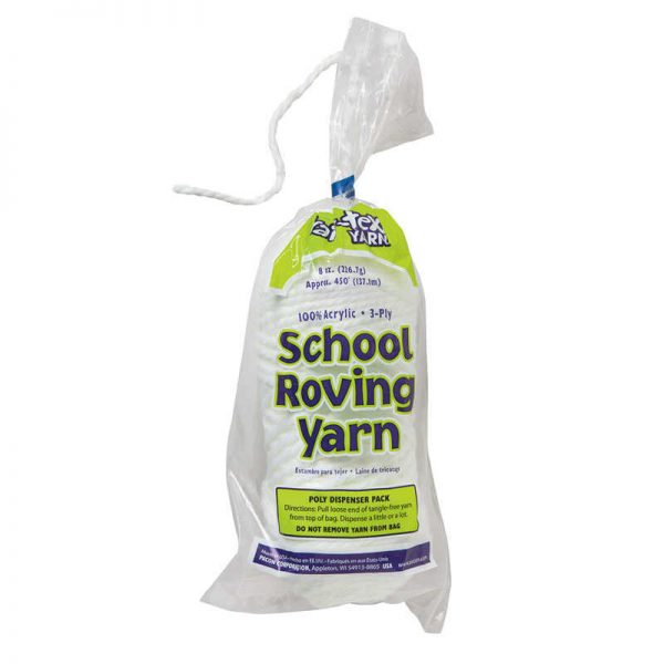 Trait-tex® 3-Ply School Roving Yarn Skein, White, 8 oz., 150 Yards