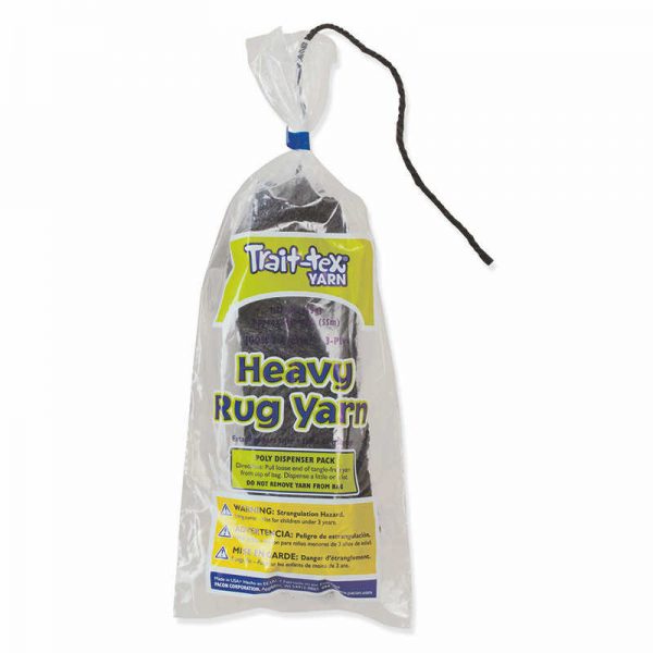 Trait-tex® Heavy Rug Yarn, Black, 1.37 oz., 60 Yards