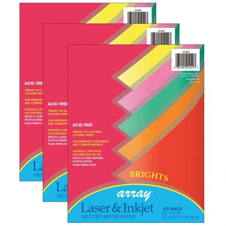 TeachersParadise Pacon® Bright MultiPurpose Paper, 5 Assorted Colors, 20 lb., 81/2" x 11