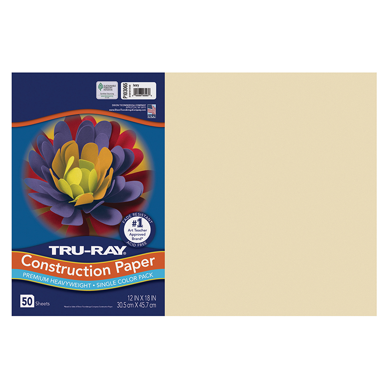 Pacon Tru-Ray Heavyweight Construction Paper Black 9 x 12 50 Sheets  Sulphite Construction Paper