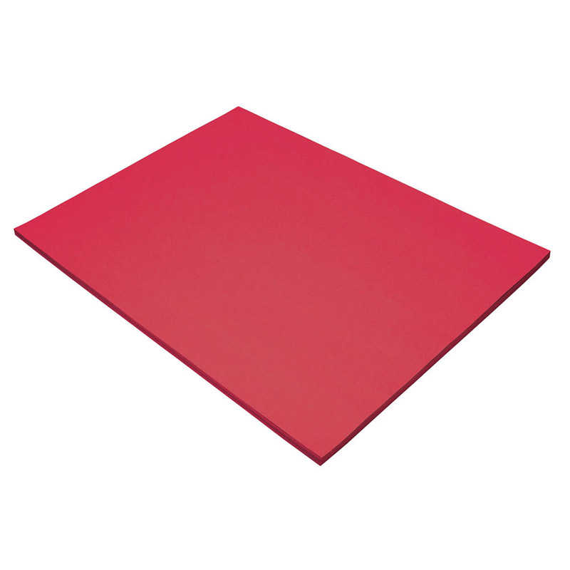Tru-Ray® Construction Paper, Scarlet, 18" x 24", 50 Sheets