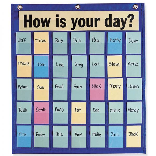 Pacon® Behavioral Pocket Chart, Blue, 18-1/2" x 21", 1 Chart