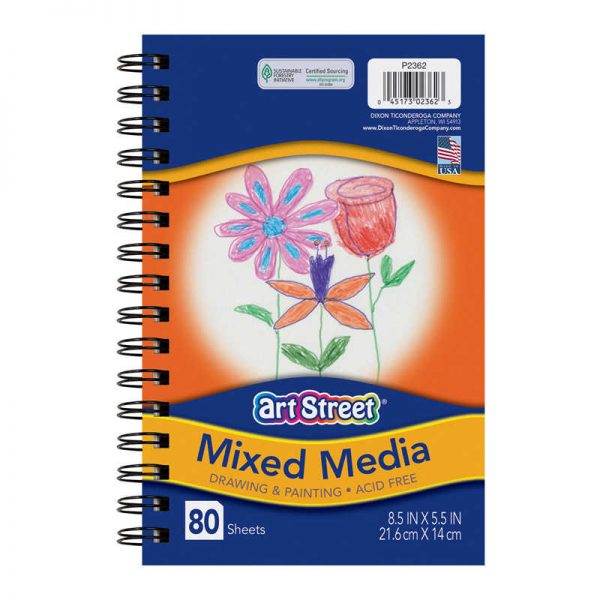Art Street® Mixed Media Journal, Heavyweight, 8-1/2" x 5-1/2", 80 Sheets