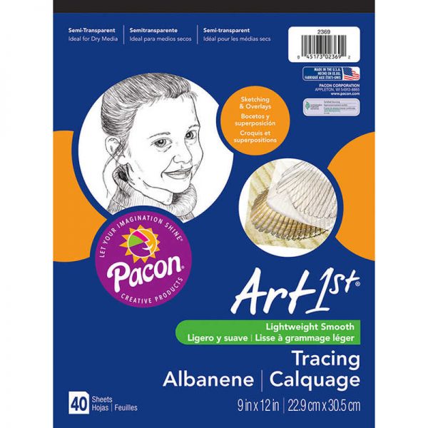 UCreate® Tracing Pad, White, 9" x 12", 40 Sheets