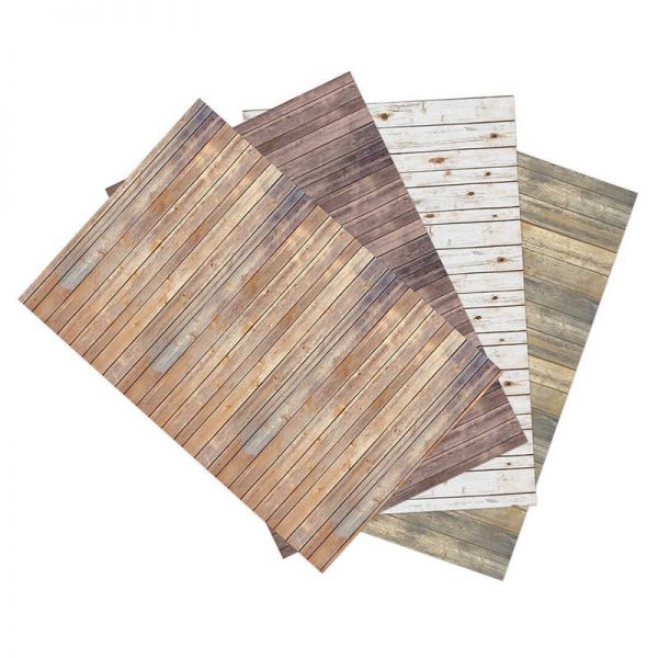 Ella Bella® Photography Backdrop Paper, Assorted Wood (1 ea.: Vintage, Sable, Rustic & White Washed), 48" x 12', 4 Rolls