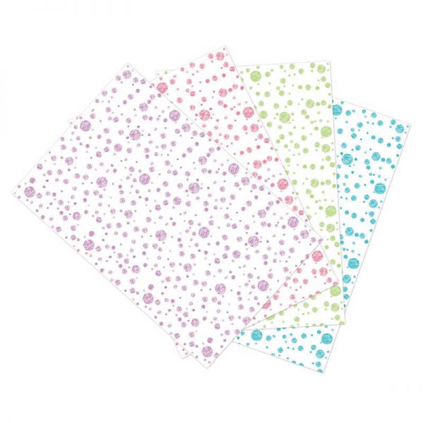 Ella Bella® Photography Backdrop Paper, Assorted Stamped Dots (1 ea.: Purple, Aqua, Green & Pink), 48" x 12', 4 Rolls