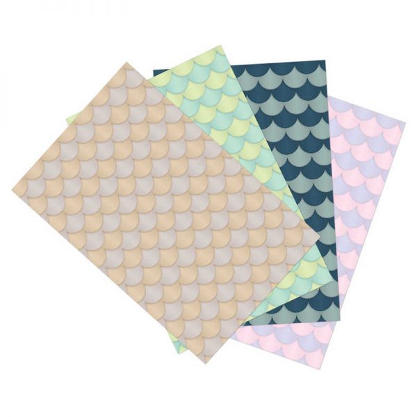 Ella Bella® Photography Backdrop Paper, Assorted Scallop (1 ea.: Neutral, Seafoam, Navy & Pastel), 48" x 12', 4 Rolls