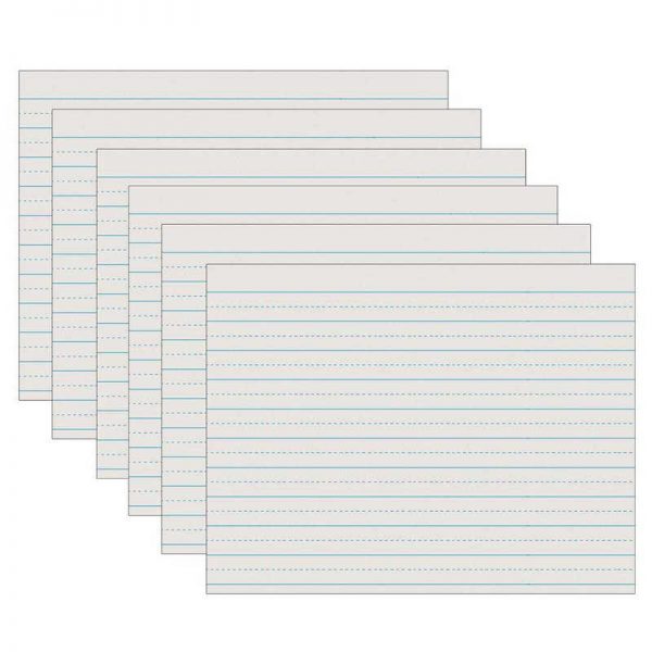 Pacon® Newsprint Handwriting Paper, Alternate Dotted, Grade 2, 3/4" x 3/8" Ruled Long, 11" x 8-1/2", 500 Sheets Per Pack, 5 Packs
