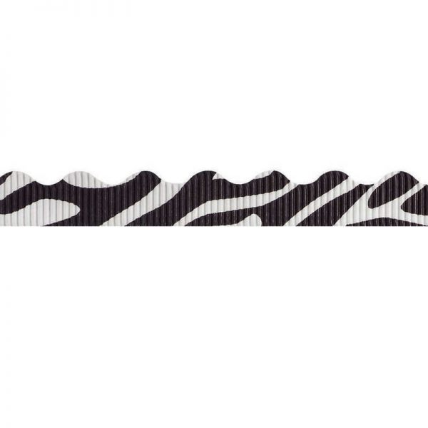 Bordette® Decorative Border, Safari Prints, Zebra, 2-1/4" x 25', 1 Roll
