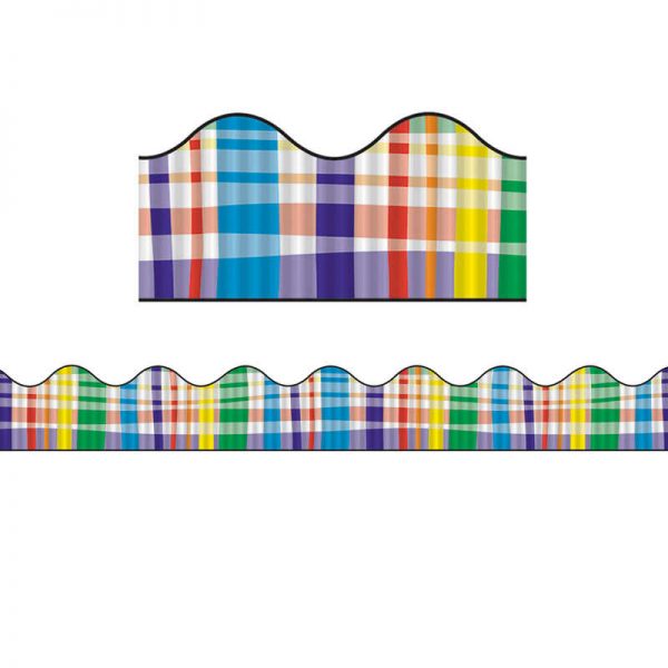 Bordette® Designs Decorative Border, Perfectly Plaid, 2-1/4" x 25', 1 Roll