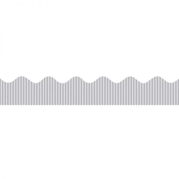 Bordette® Decorative Border, Metallic, Silver, 2-1/4" x 25', 1 Roll