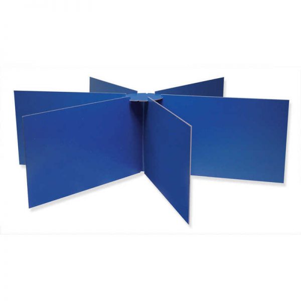 Pacon® Privacy Boards, Blue, Round Table Compatible, 48" Diameter x 14" High, 1 Board