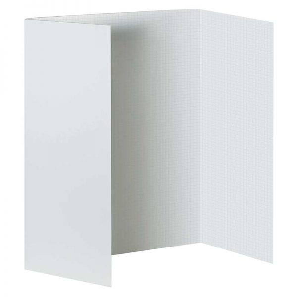 Fade-Away™ Foam Presentation Board, White, 1/2" Faint Grid 48" x 36", 1 Board