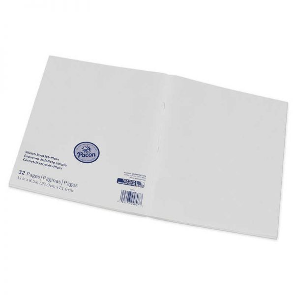 Art Street® Beginner Sketch Booklet, Plain, 11" x 8-1/2", 16 Sheets