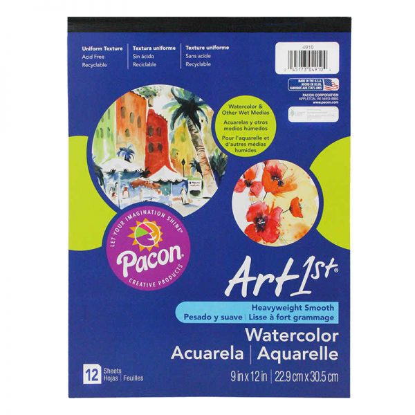 UCreate® Watercolor Pad, 90 lb., 9" x 12", 12 Sheets
