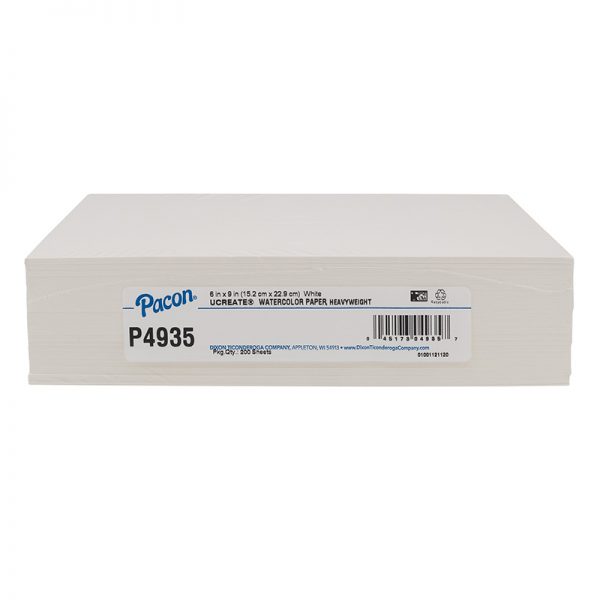 UCreate® Watercolor Paper, White, 90 lb., 6" x 9", 200 Sheets