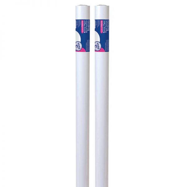 Pacon® Banner Roll, White, 36" x 75' Per Roll, 2 Rolls