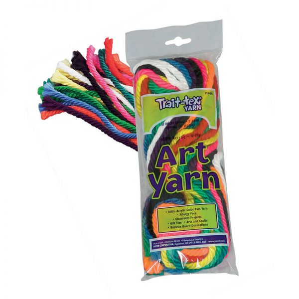 Trait-tex® Art Yarn, Bright Colors Assortment, 50', 10 Strands
