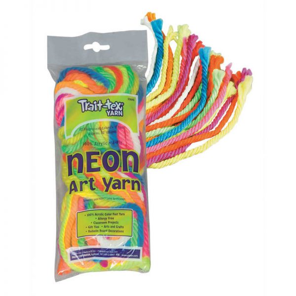 Trait-tex® Art Yarn, Neon Colors & White, 50', 10 Strands