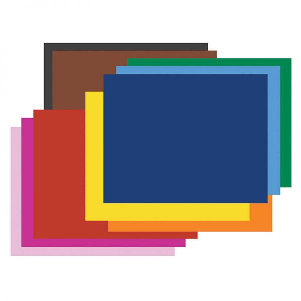 Pacon® 4-Ply Railroad Board, 10 Assorted Colors, 22" x 28", 100 Sheets