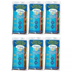 Spectra® Deluxe Bleeding Art Tissue, 20 Assorted Colors, 20" x 30", 20 Sheets Per Pack, 6 Packs